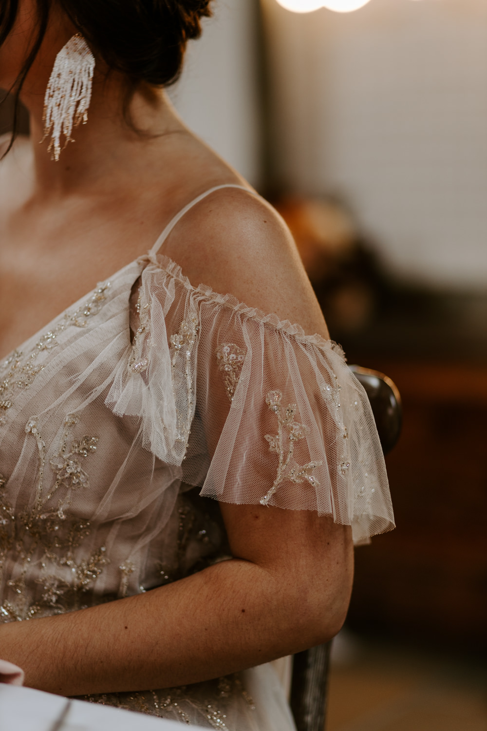 Dress Gown Bride Bridal Sleeves Terracotta Wedding Ideas Opperhill Photography