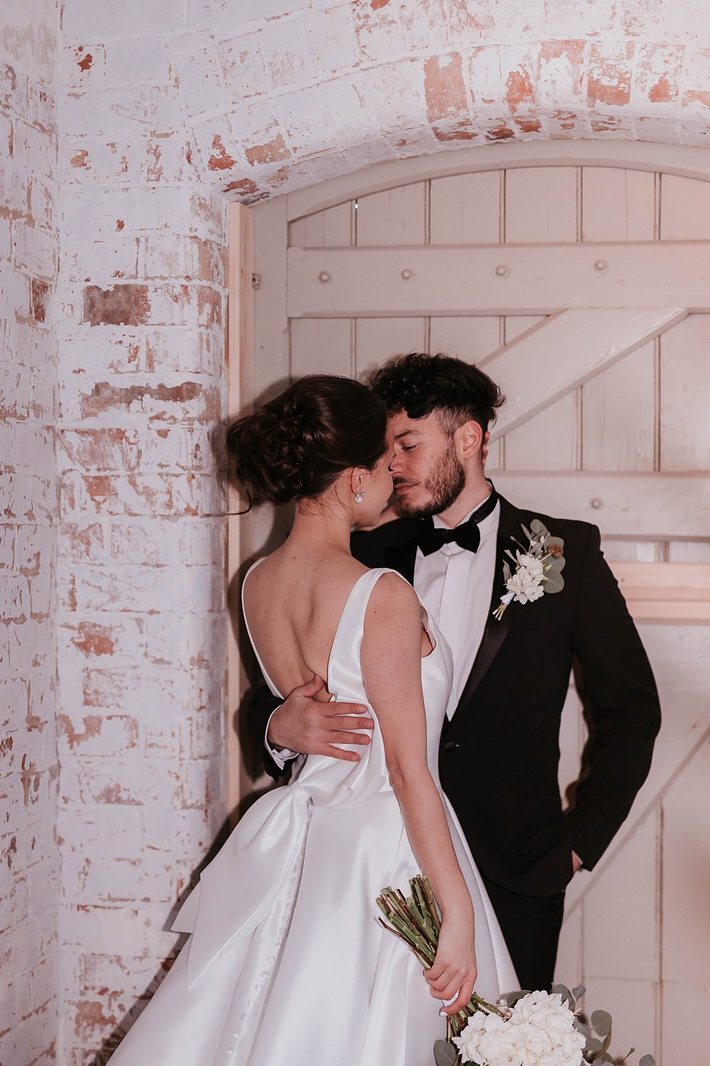 Groom Tux Tuxedo Bow Tie Suit The Hall Barns Wedding Prestwold Sophie Mort Photography