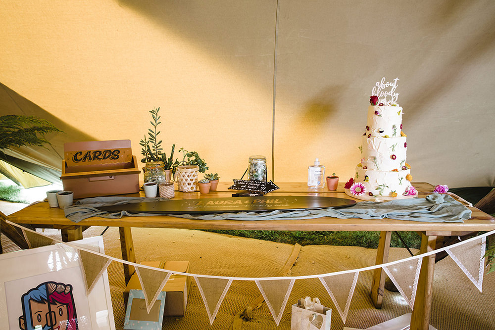 Cake Dessert Table Tiki Wedding AW Wedding Photography