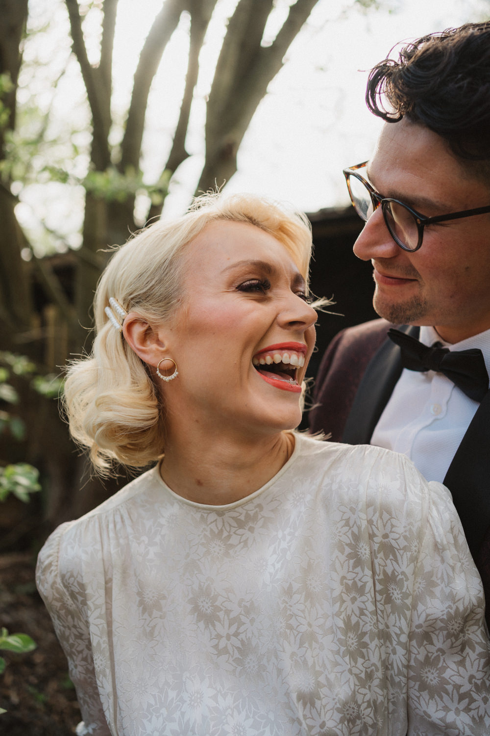 Bride Bridal Hair Short Clips Upthorpe Wood Wedding Emily Tyler Photography