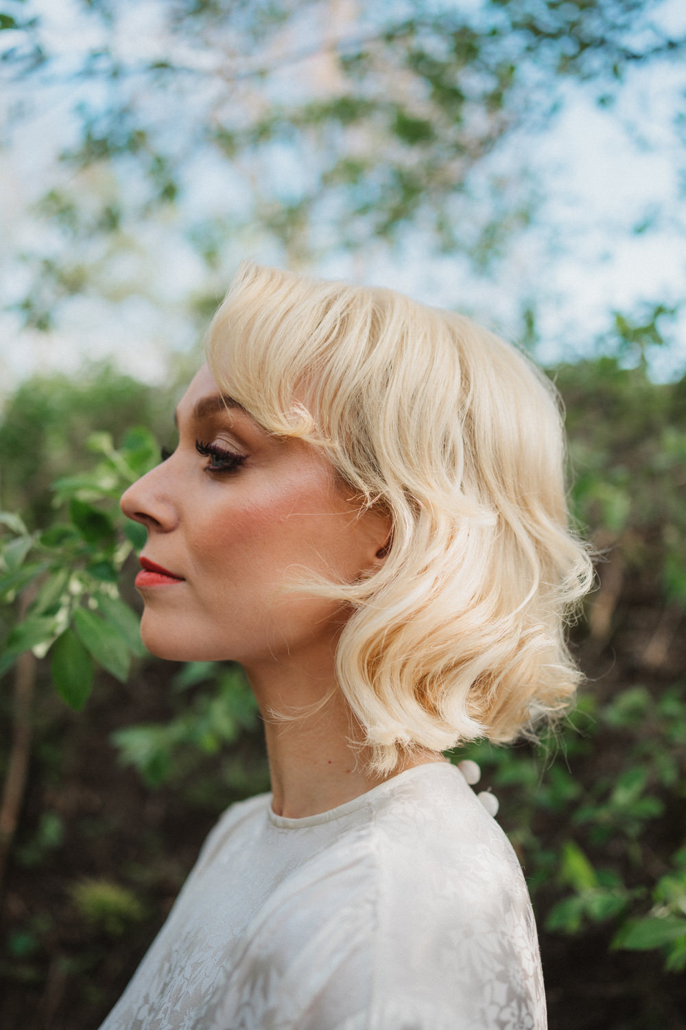Bride Bridal Hair Short Upthorpe Wood Wedding Emily Tyler Photography