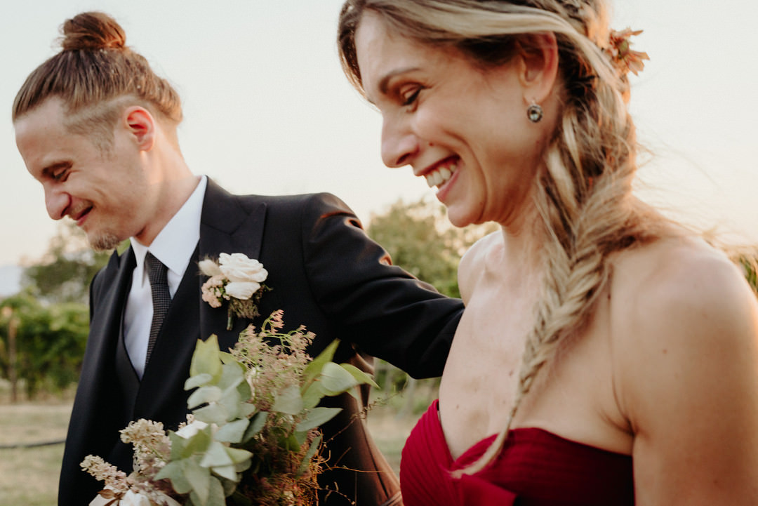 Bride Bridal Hairstyle Plait Vineyard Wedding Italy Claudia Santi Photography