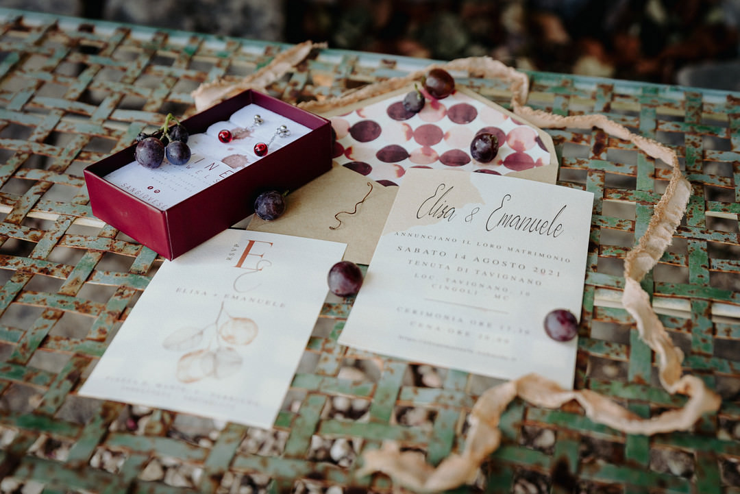 Stationery Invites Invitation Vineyard Wedding Italy Claudia Santi Photography