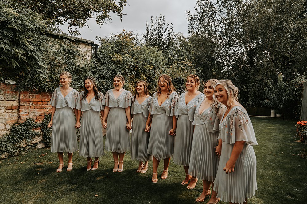 Sage Green Bridesmaids Dress Dresses Tea Length Whimsical Wonderland Wedding Amber Louise Photography