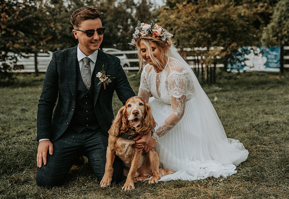 Pet Dog Whimsical Wonderland Wedding Amber Louise Photography