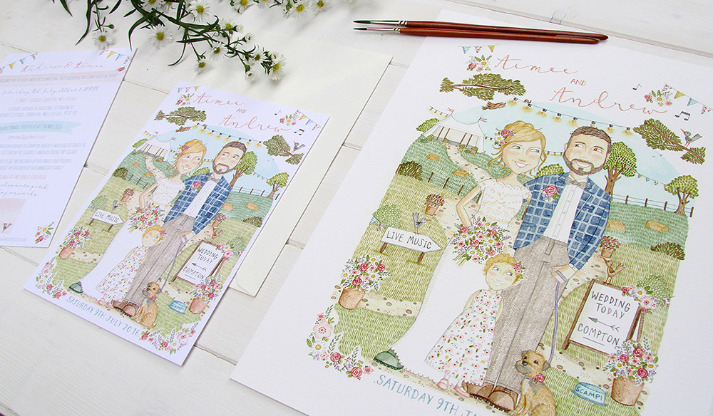 Illustrated Wedding Stationery - Aimee Paints Illustration