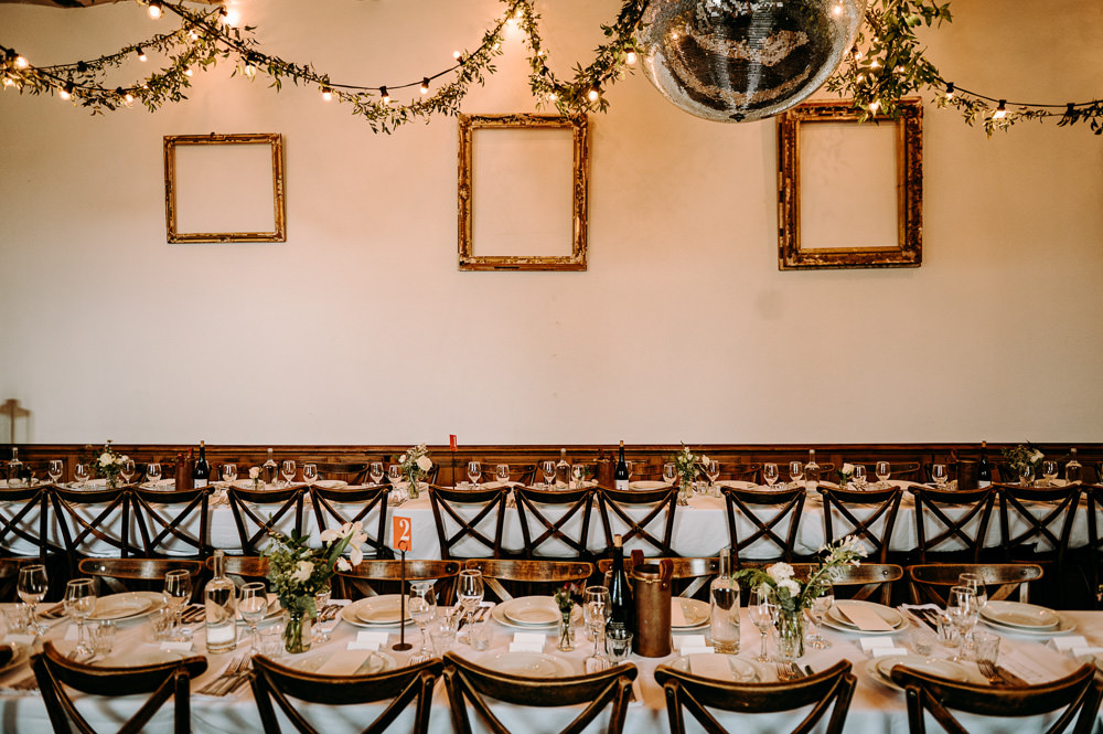 Rustic Wooden Long Table Greenery White Flowers Decor Bethnal Green Wedding Andrew Brannan Photography