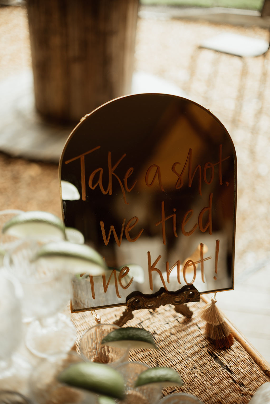 Mirror Bar Sign Boho Tipi Wedding Ideas Sara Ribera Photography