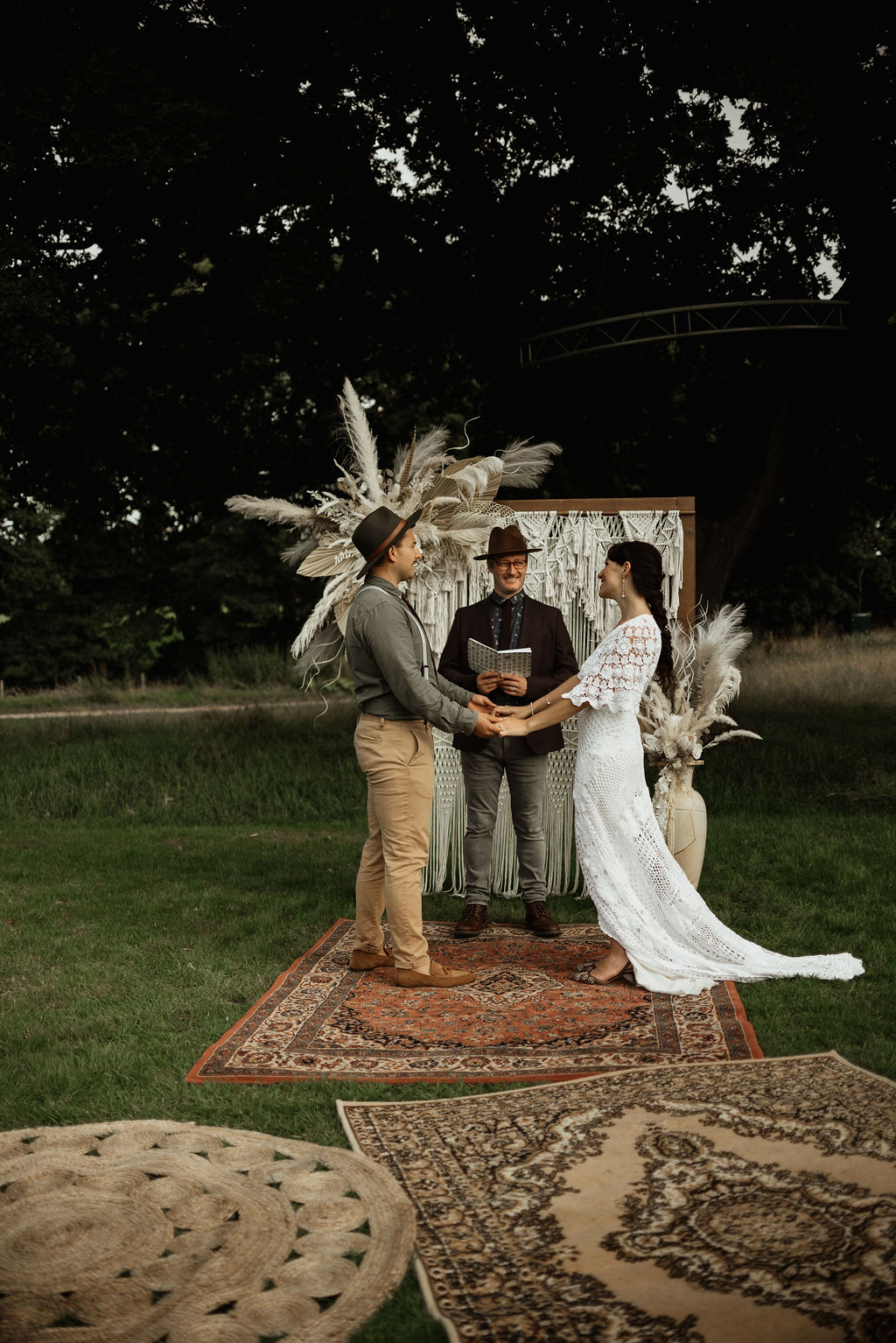 Macrame Backdrop Ceremony Aisle Rugs Boho Tipi Wedding Ideas Sara Ribera Photography