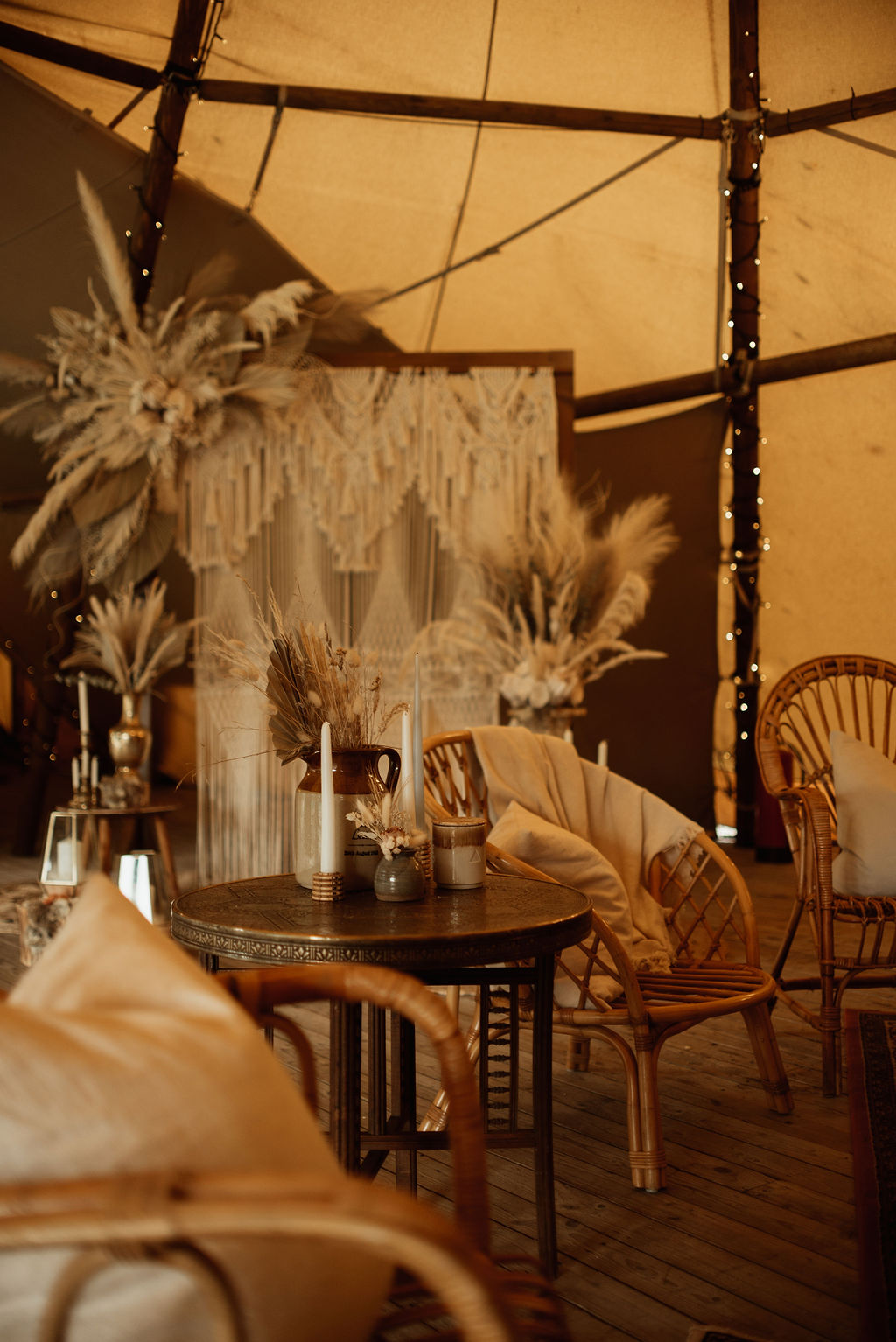Macrame Backdrop Top Table Boho Tipi Wedding Ideas Sara Ribera Photography