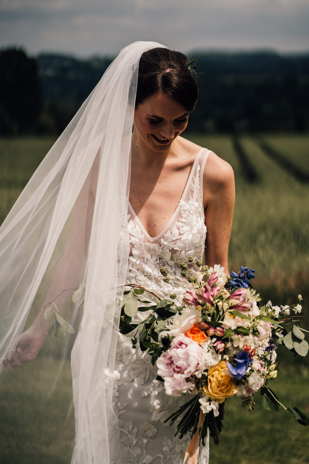 Dress Gown Bride Bridal Lace Tulle Train Bridal Barn Wedding Bowl Of Corks