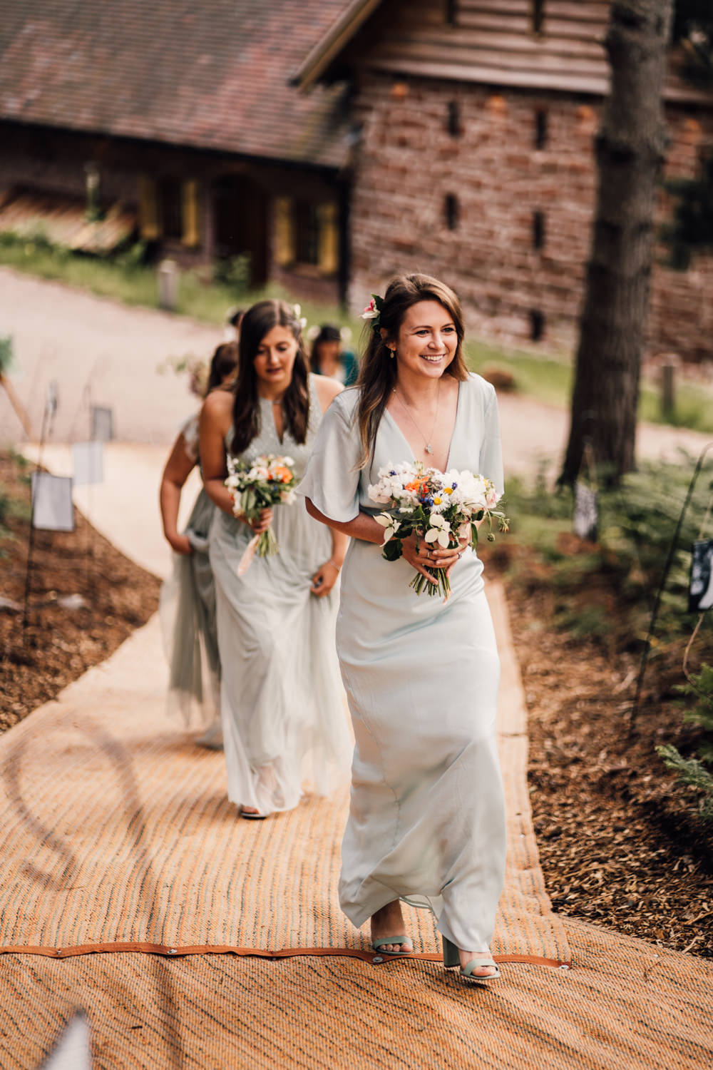 Bridesmaids Grey Dresses Bridal Barn Wedding Bowl Of Corks