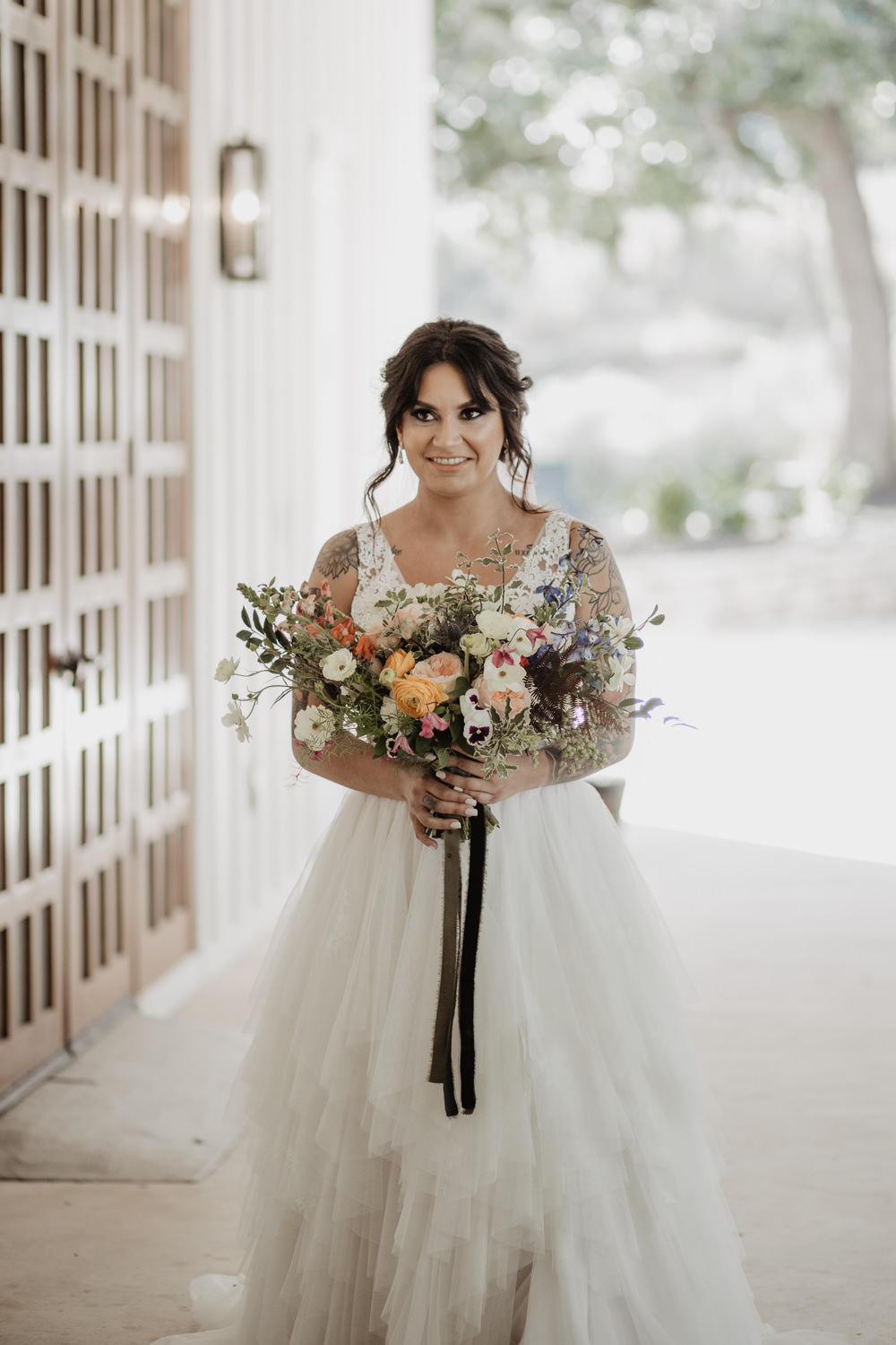 Bouquet Flowers Bride Bridal Colourful Vow Renewal Kaitlin Rodgers Photo