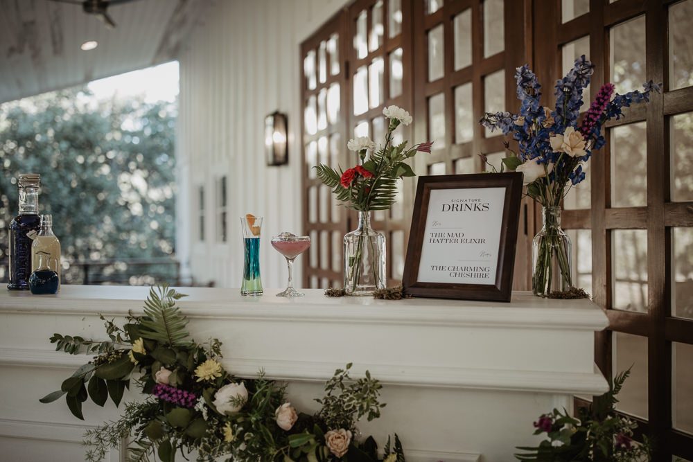 Bar Drinks Station Colourful Vow Renewal Kaitlin Rodgers Photo