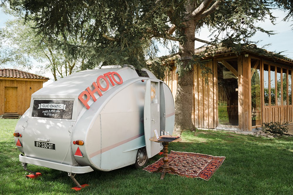 Caravan Photo Booth Domaine du Beyssac Wedding Award Weddings