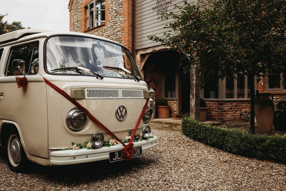 VW Campervan Tranport Eco Garden Wedding ThymeLane Photography
