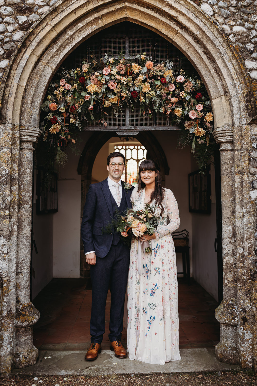 Church Flowers Arch Entrance Door Way Eco Garden Wedding ThymeLane Photography