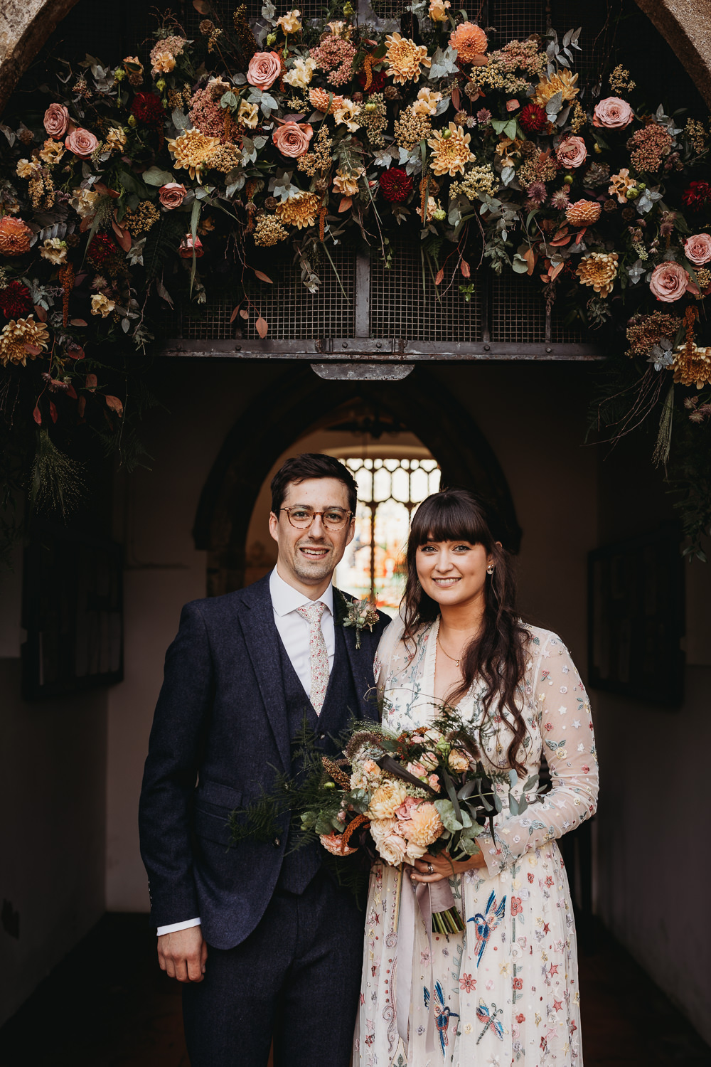 Church Flowers Arch Entrance Door Way Eco Garden Wedding ThymeLane Photography
