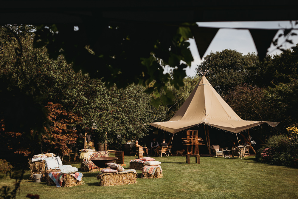 Tipi Tent Eco Garden Wedding ThymeLane Photography