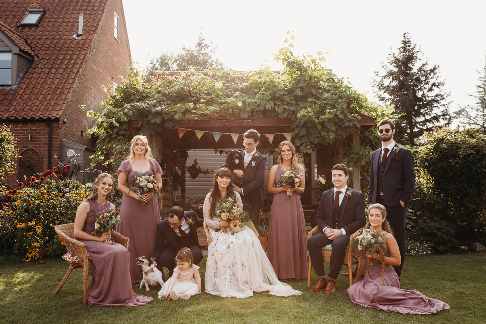 Dusky Pink Bridesmaids Dress Dresses Eco Garden Wedding ThymeLane Photography