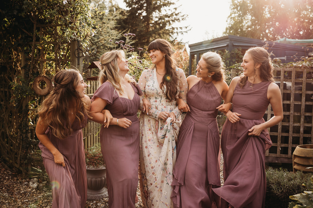Dusky Pink Bridesmaids Dress Dresses Eco Garden Wedding ThymeLane Photography