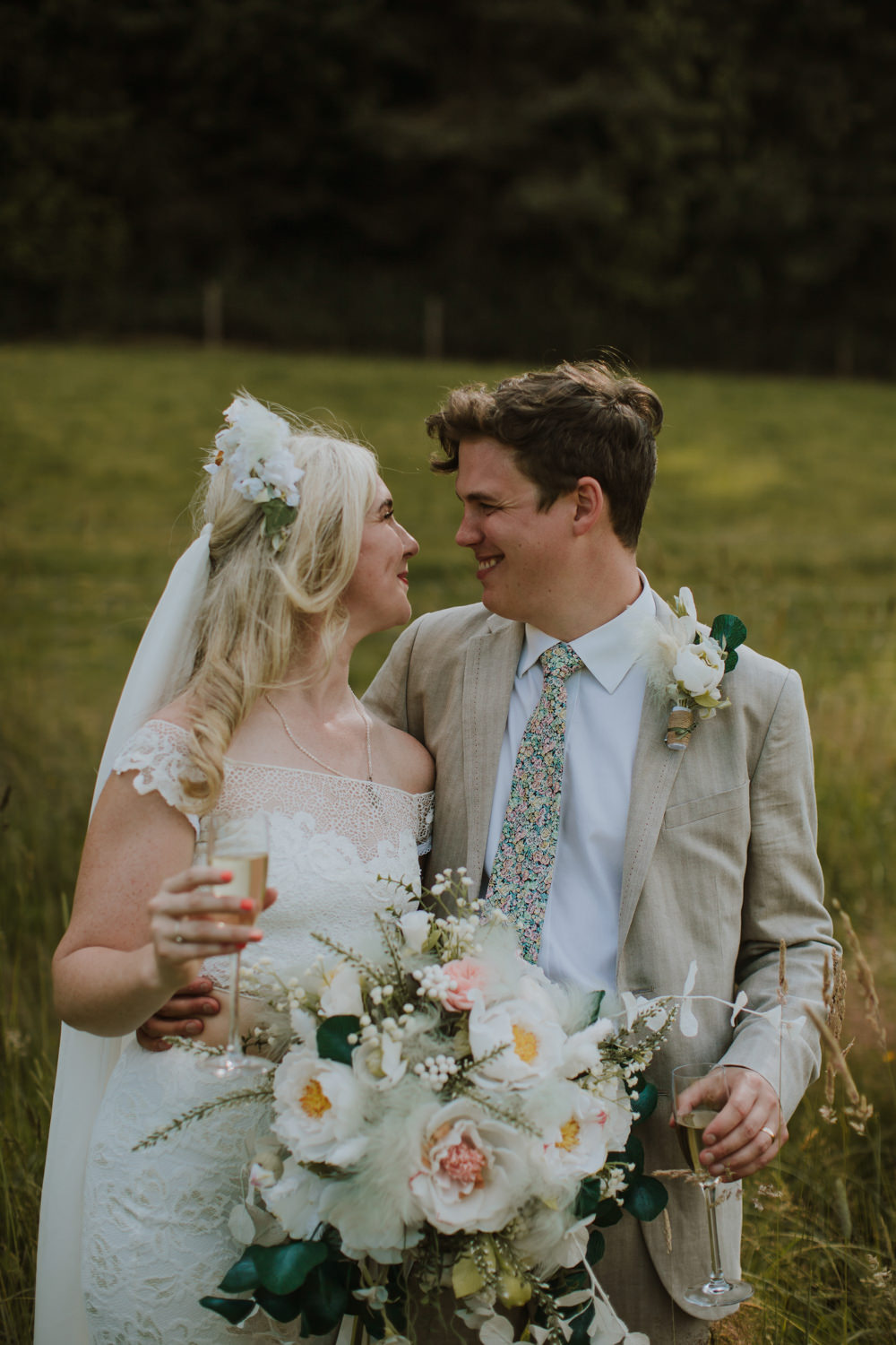 Bouquet Flowers Bride Bridal White Peony Festival Farm Wedding Sam Bennett Photography