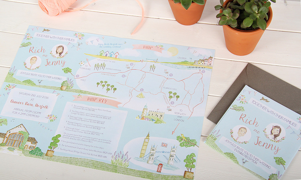 Illustrated Wedding Stationery - Aimee Paints Illustration