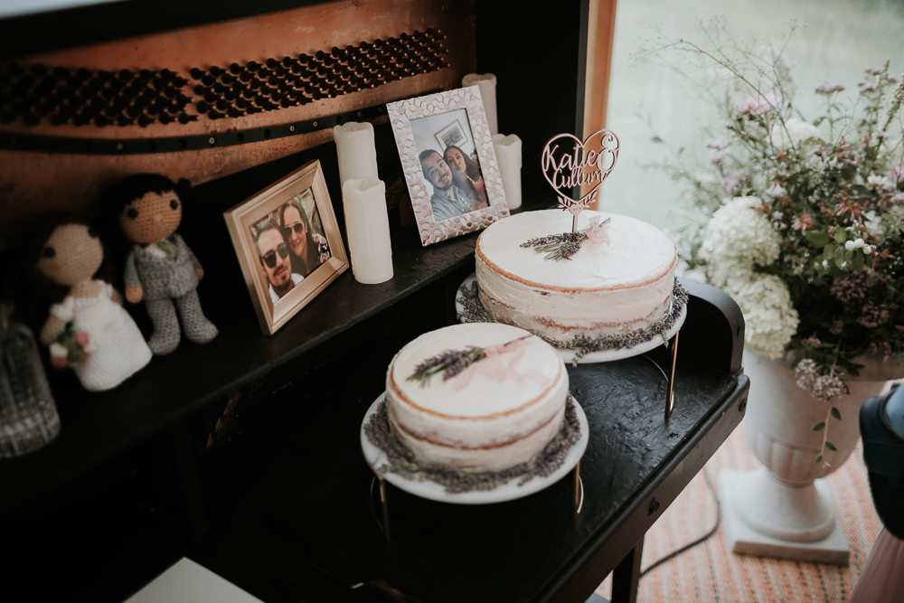 Semi Naked Cake Lavender Manor Gardens Wedding Paul Fuller Photography