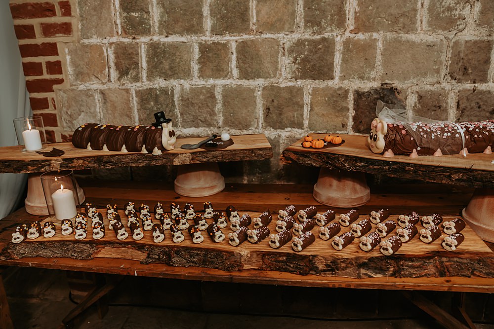 Caterpillar Cake Cakes Mini Dessert Table Minimalist Barn Wedding Amber Louise Photography