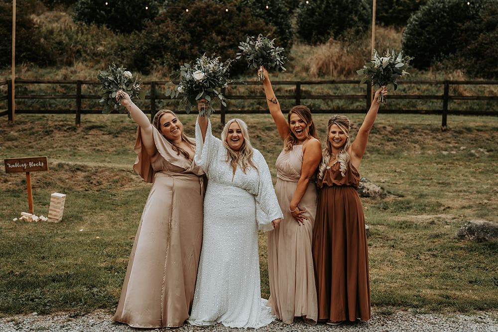 Brown Taupe Bridesmaids Dress Dresses Minimalist Barn Wedding Amber Louise Photography