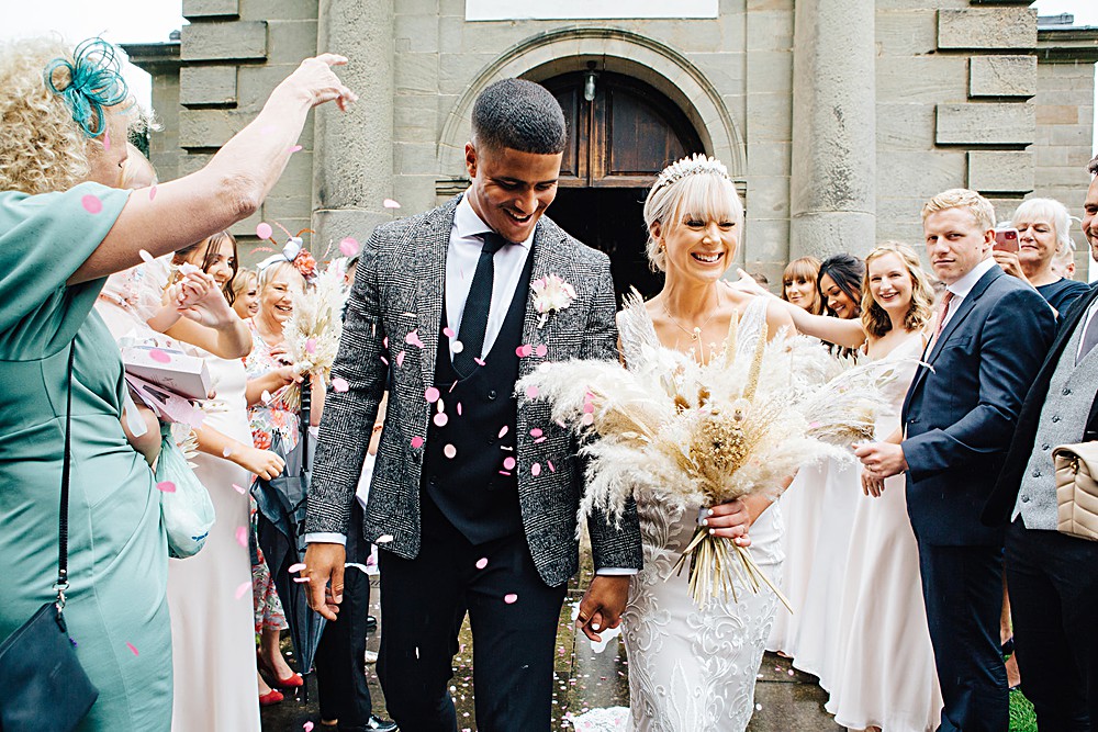 Confetti Throw Orangery Ingestre Wedding Jenny Rose Photography