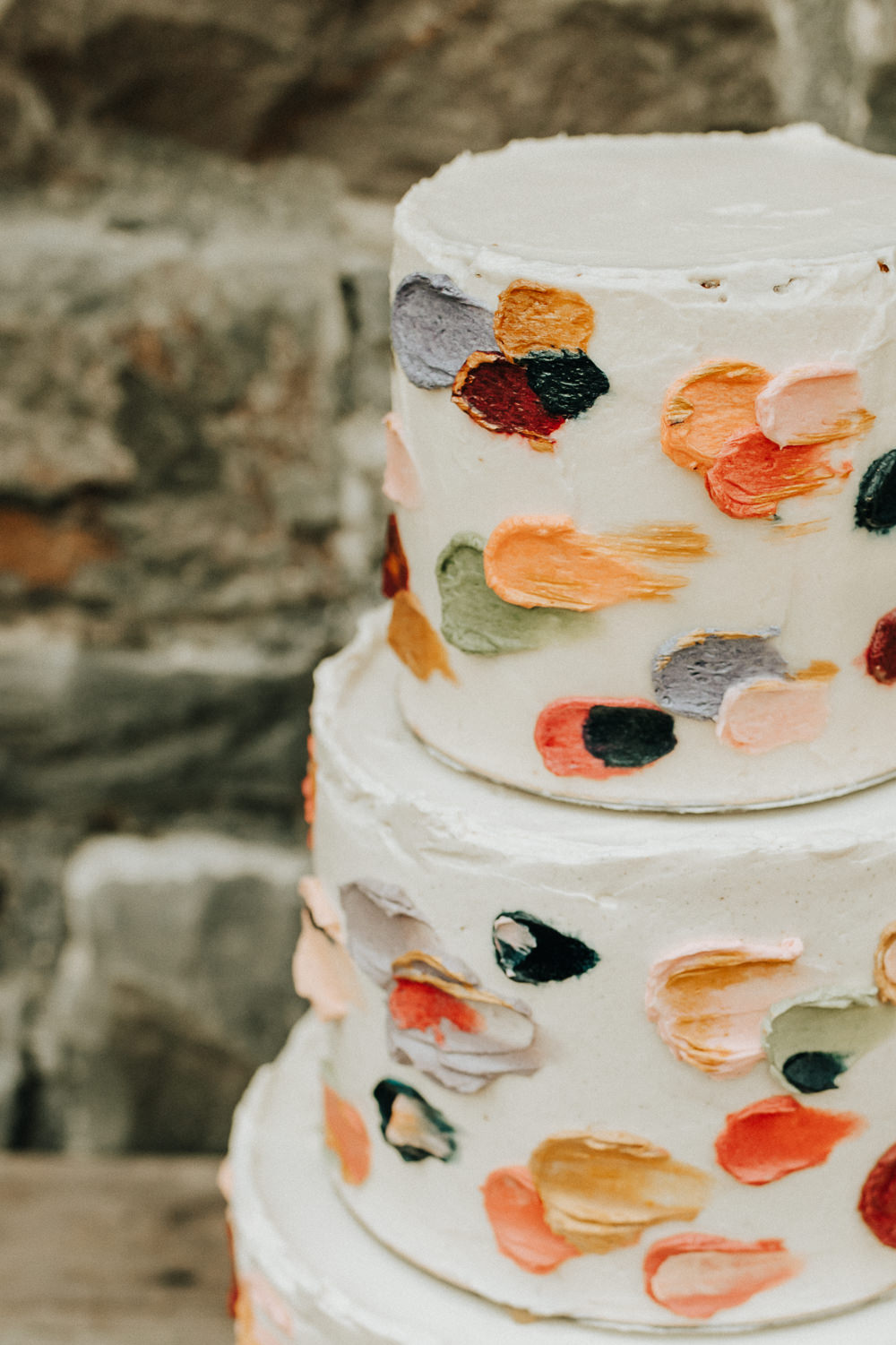 Paint Brush Stroke Cake Red Pink Plas Dinam Wedding Wyldbee Photography