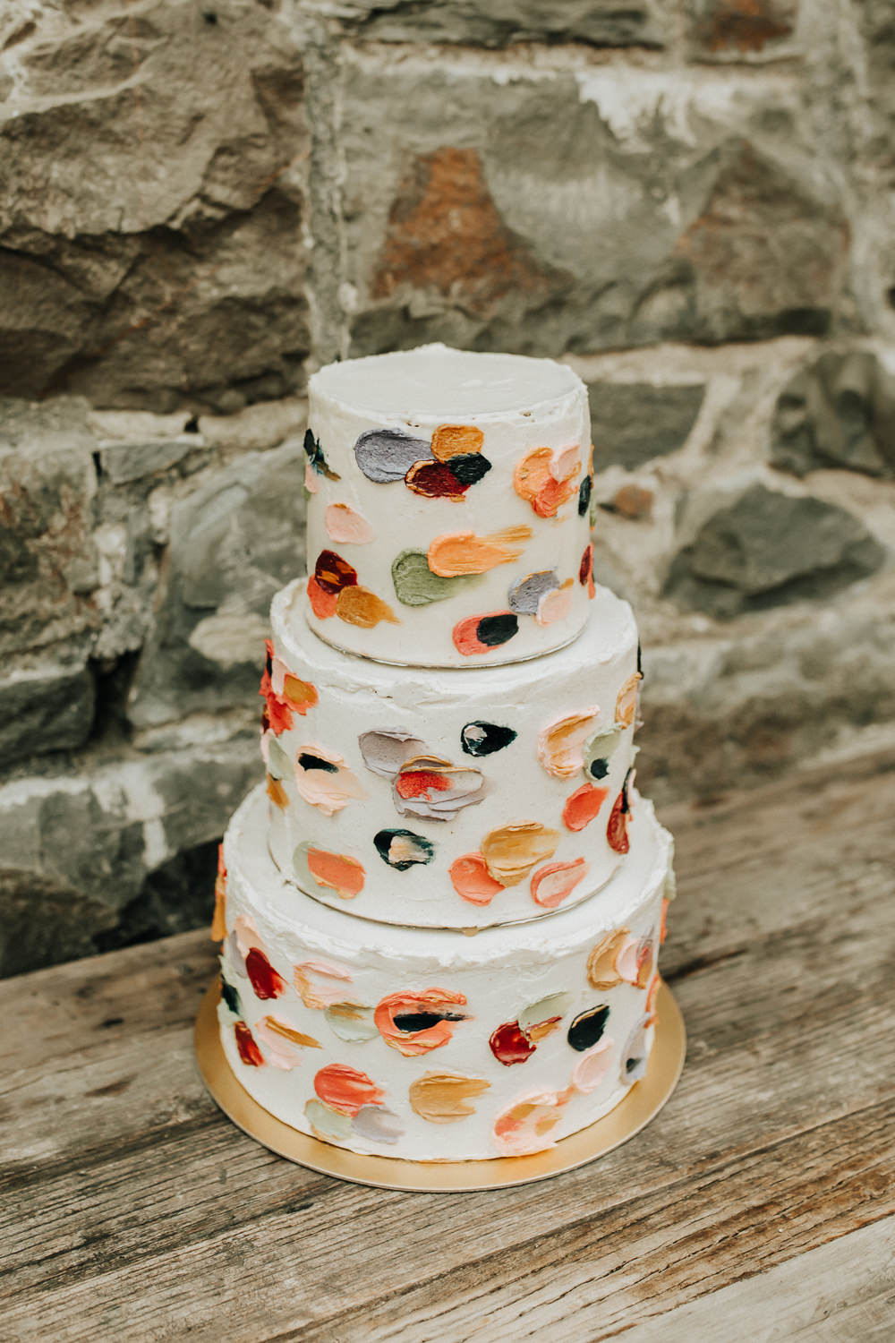 Paint Brush Stroke Cake Red Pink Plas Dinam Wedding Wyldbee Photography