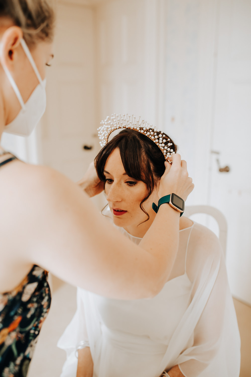 Bride Bridal Crown Plas Dinam Wedding Wyldbee Photography