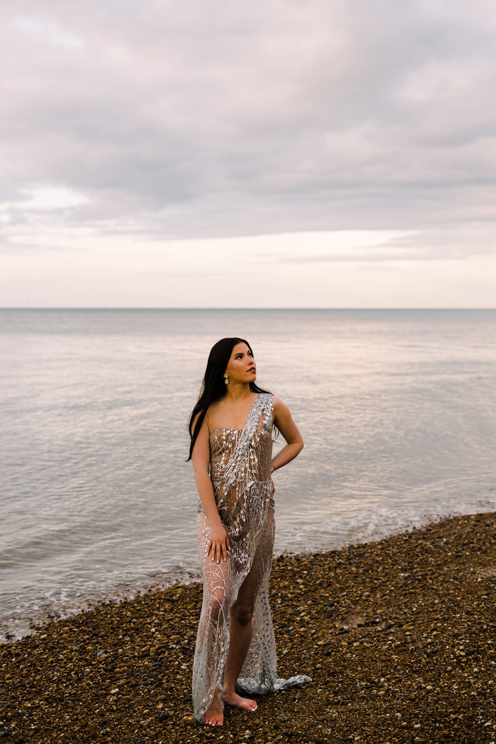 Silver Sequin Sheer Dress Gown Bride Bridal Staycation Wedding Jade Touron Photography