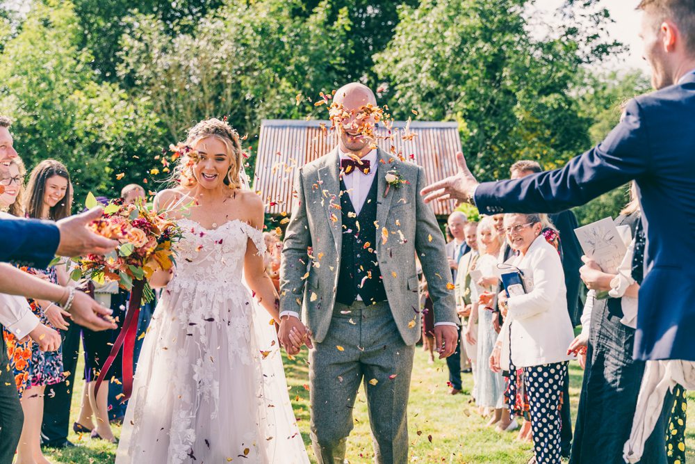 Confetti Throw Surrey Farm Wedding Rob Tarren Photography