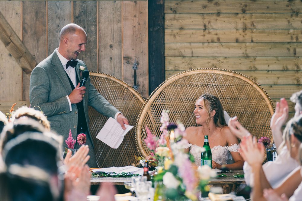 Peacock Chairs Top Table Farm Wedding Rob Tarren Photography