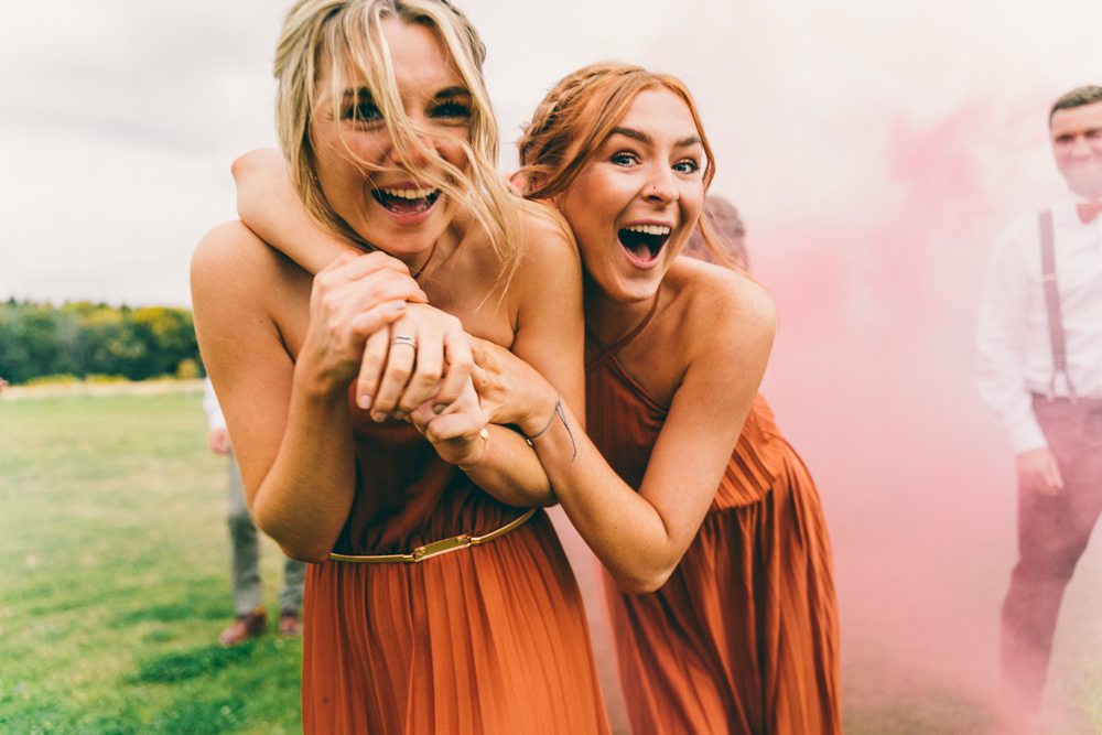 Rust Orange Terracotta Bridesmaids Dress Dresses Surrey Farm Wedding Rob Tarren Photography