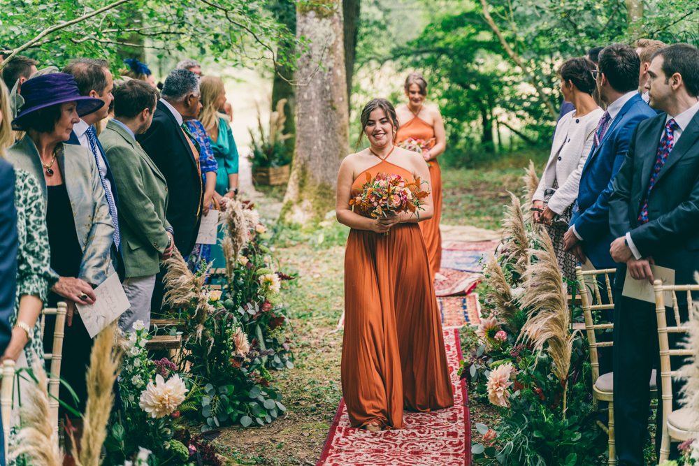 Rust Orange Terracotta Bridesmaids Dress Dresses Surrey Farm Wedding Rob Tarren Photography
