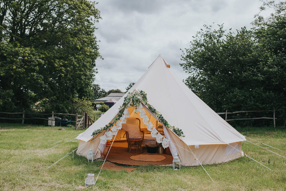 Bell Tent Suite Sussex Tipi Wedding Charlotte Razzell Photography
