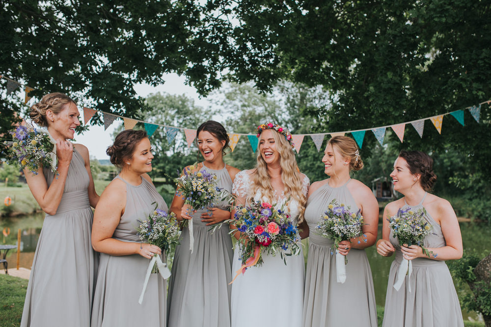 Grey Bridesmaid Dress Dresses Sussex Tipi Wedding Charlotte Razzell Photography