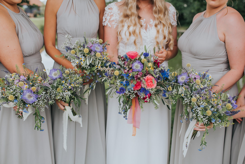 Grey Bridesmaid Dress Dresses Bouquets Sussex Tipi Wedding Charlotte Razzell Photography