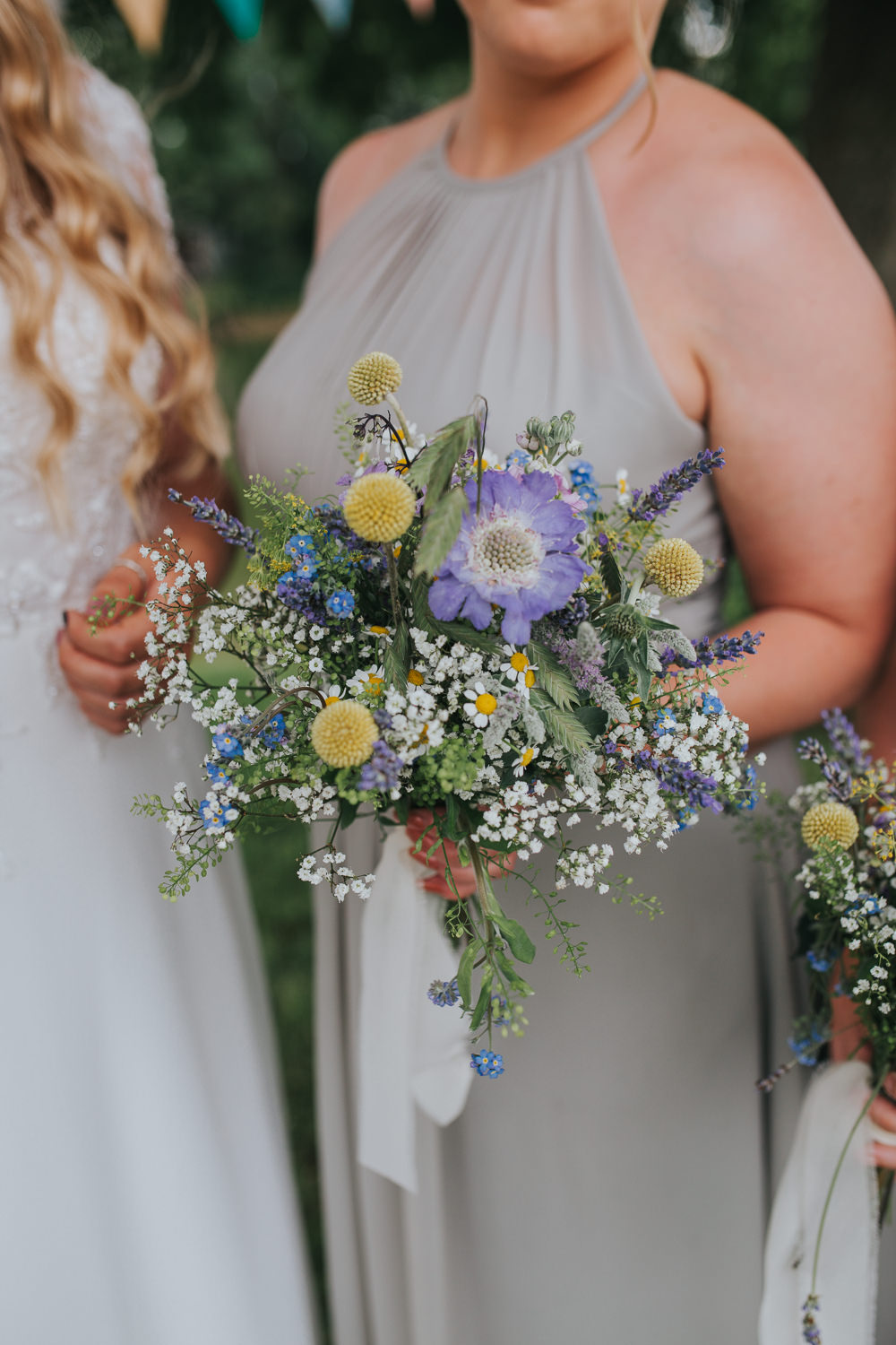 Bridesmaid Bouquet Gyp Gypsophila Sussex Tipi Wedding Charlotte Razzell Photography