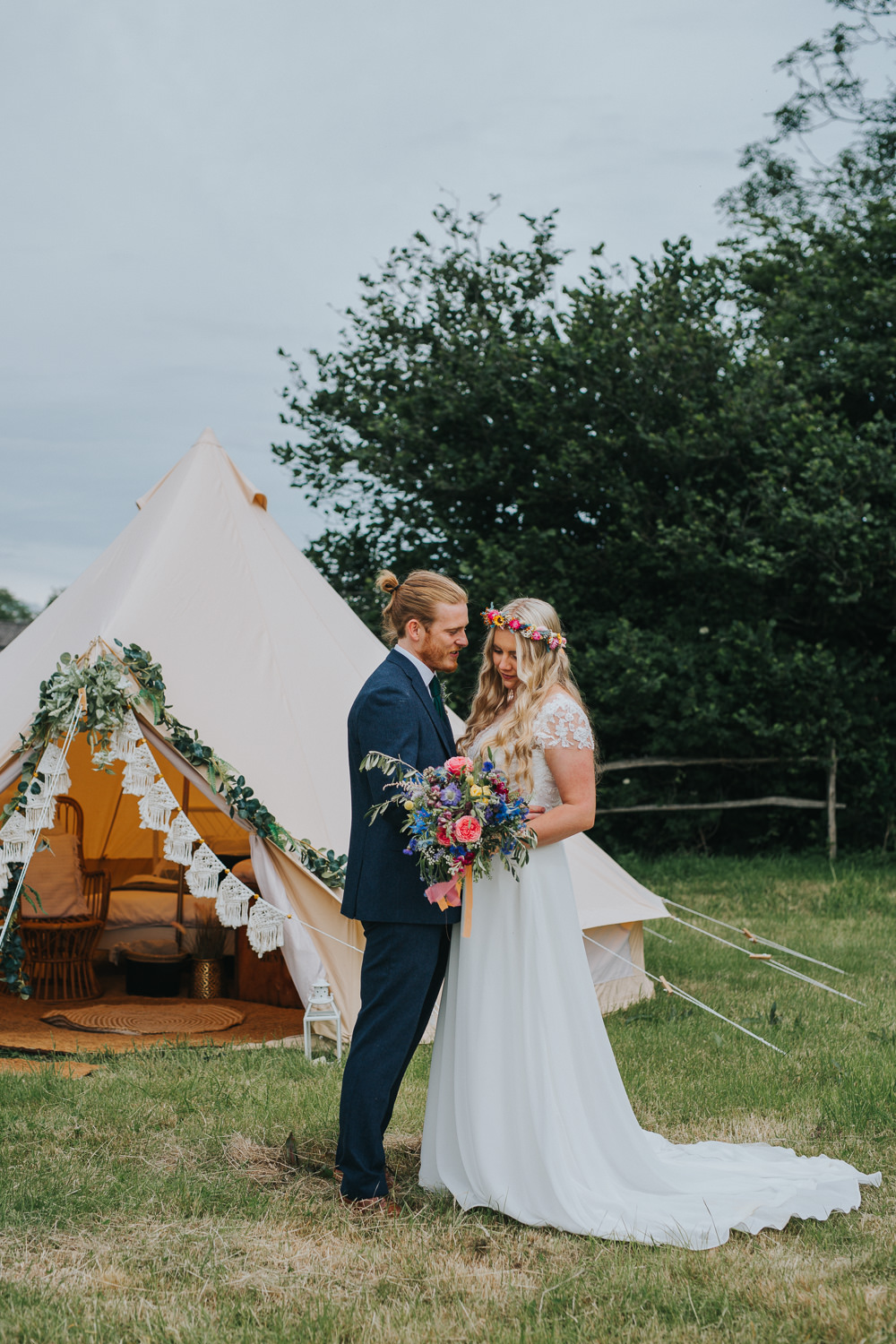 Bell Tent Suite Sussex Tipi Wedding Charlotte Razzell Photography