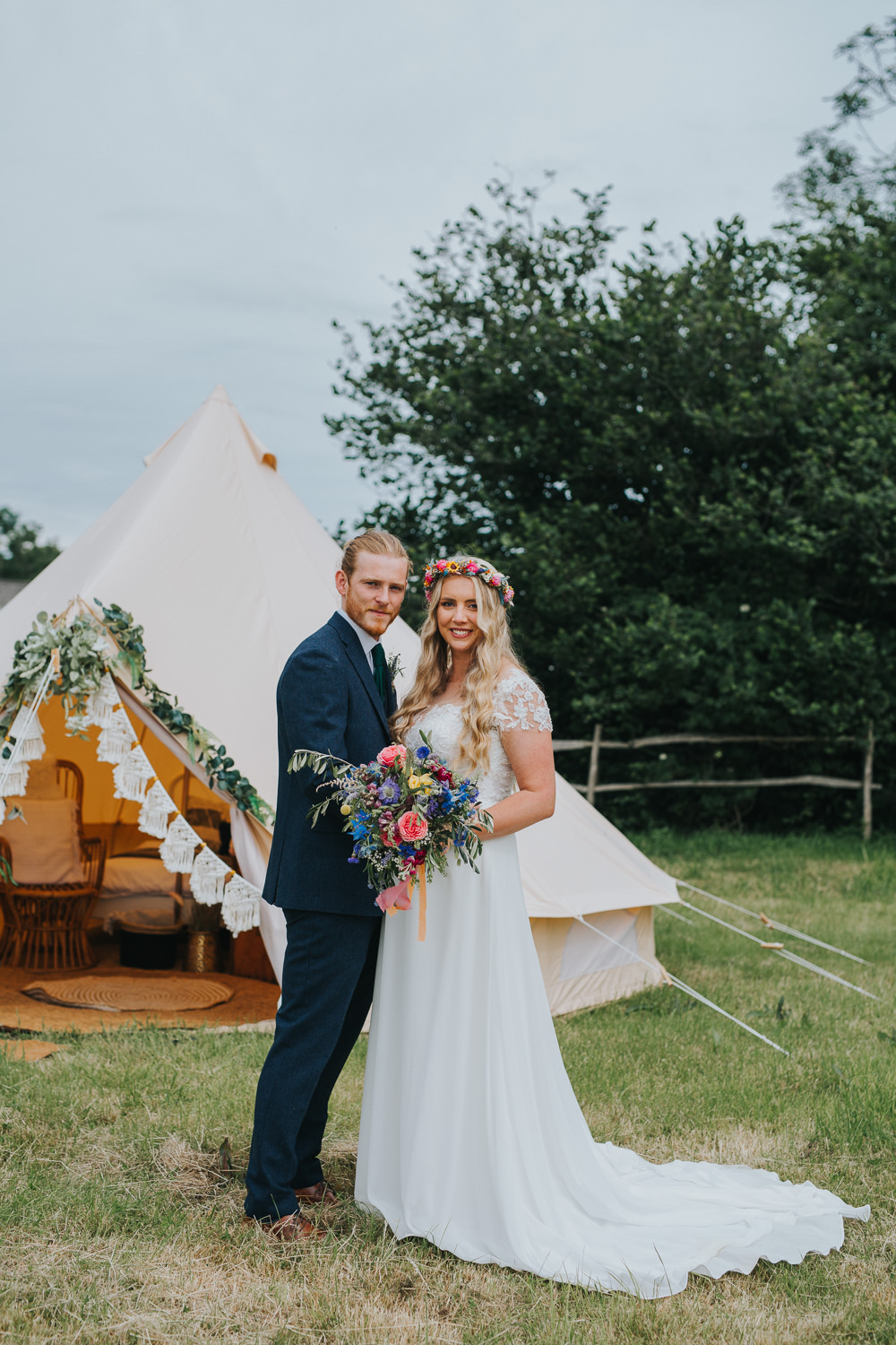 Bell Tent Suite Sussex Tipi Wedding Charlotte Razzell Photography