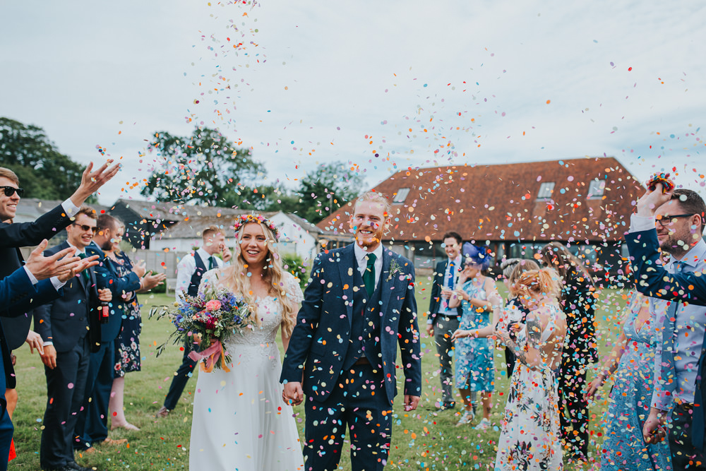 Multicolour Confetti Throw Sussex Tipi Wedding Charlotte Razzell Photography