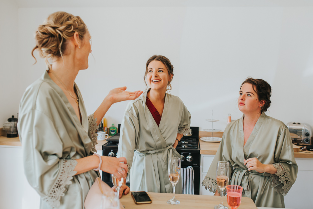 Bridesmaid Robes Sussex Tipi Wedding Charlotte Razzell Photography