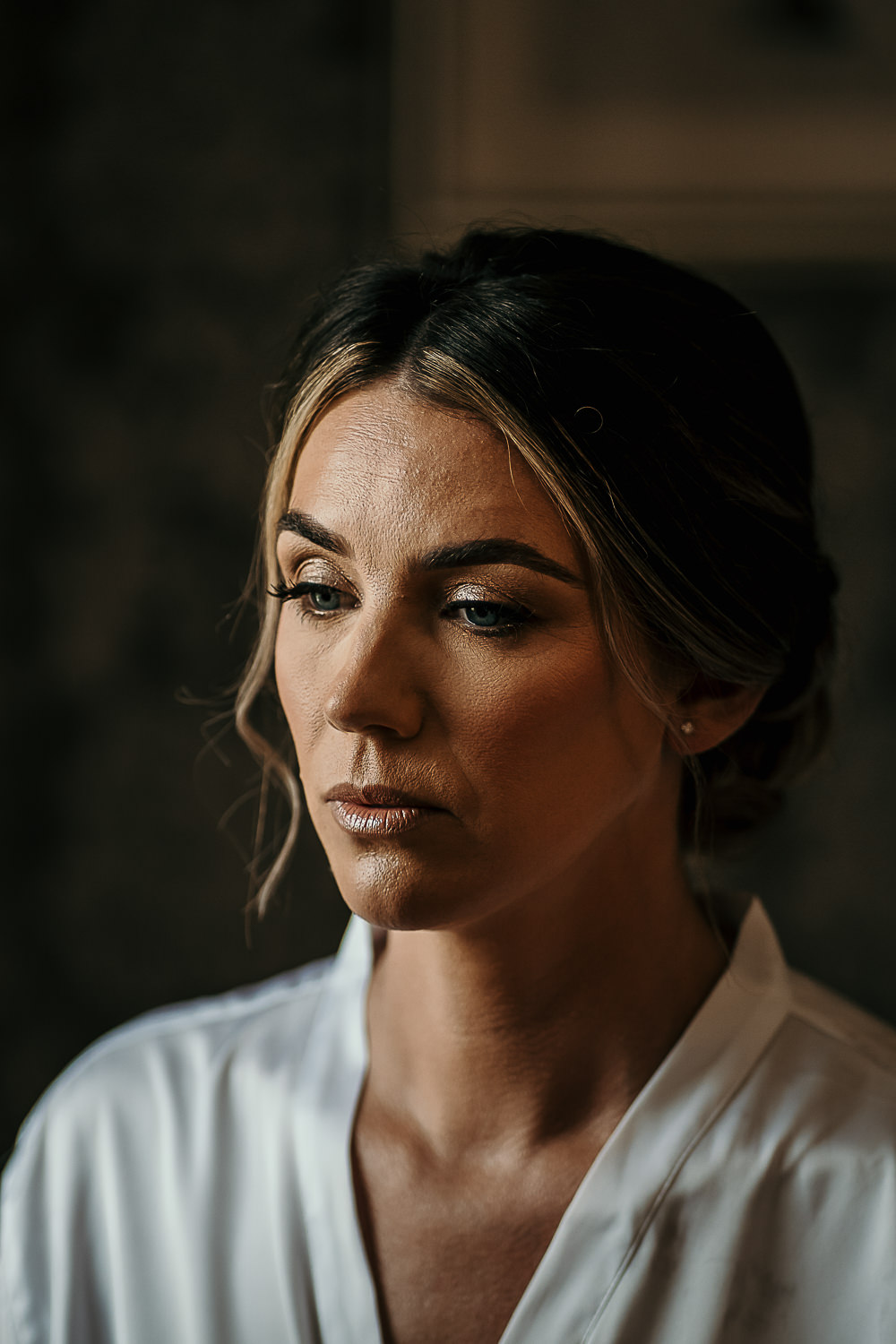Bride Bridal Make Up Swancar Farm Wedding MattMoore Photography