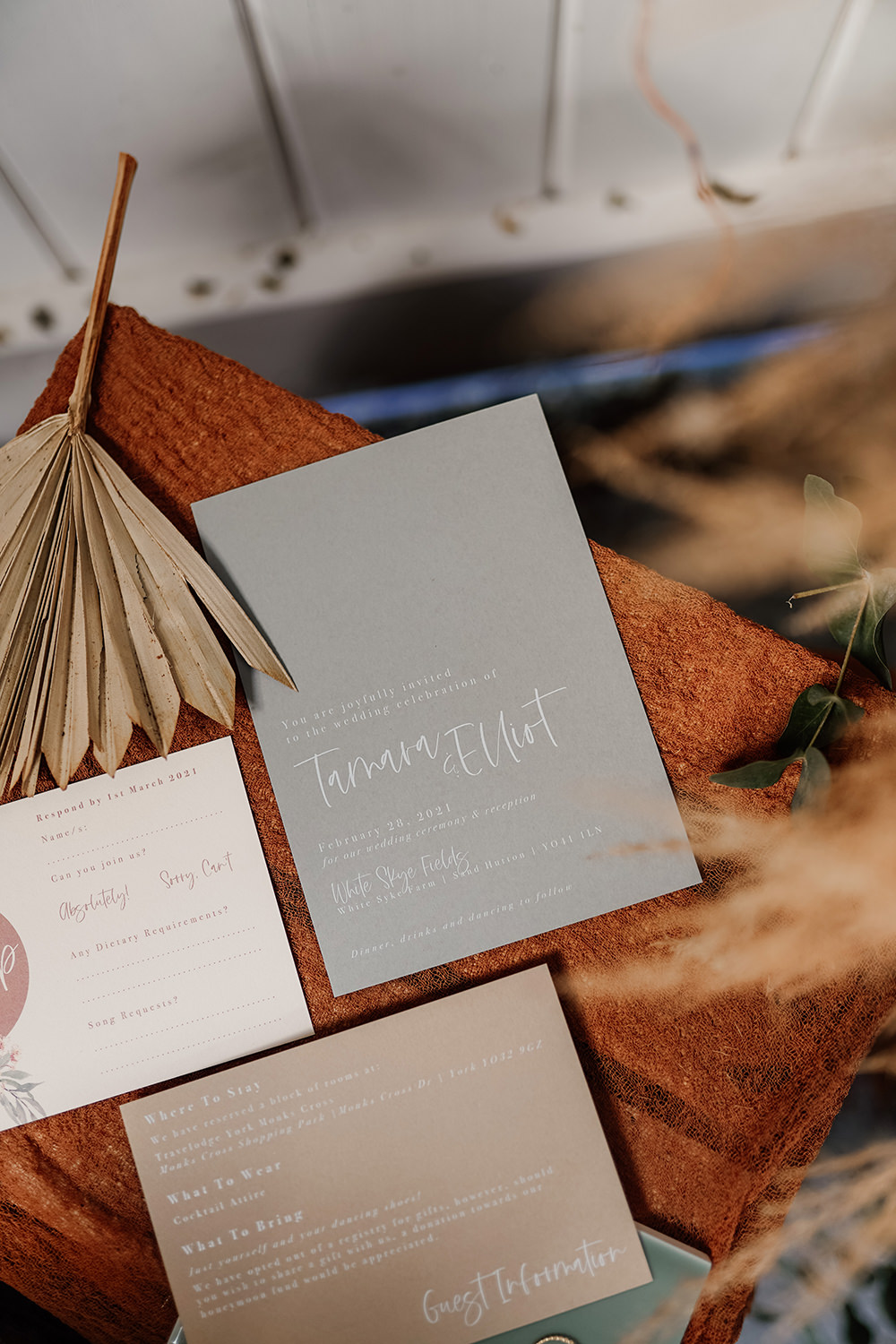 Sage Green Terracotta Stationery Invite Invitation White Syke Fields Wedding Sam Sparks Photo