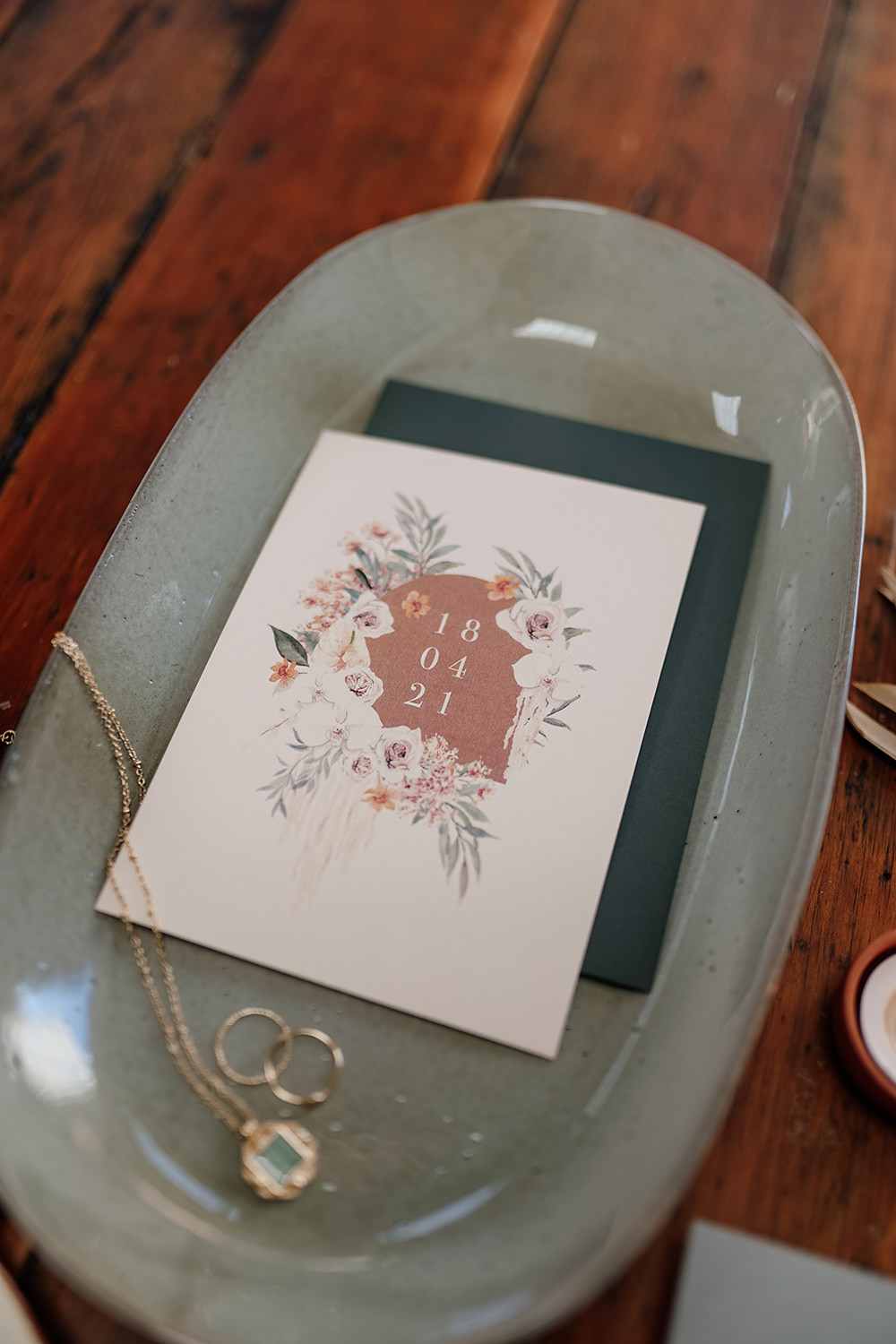 Sage Green Terracotta Stationery Invite Invitation White Syke Fields Wedding Sam Sparks Photo